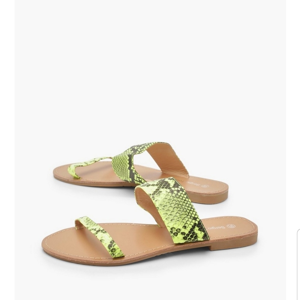 Lime Snake Skin Sandal
